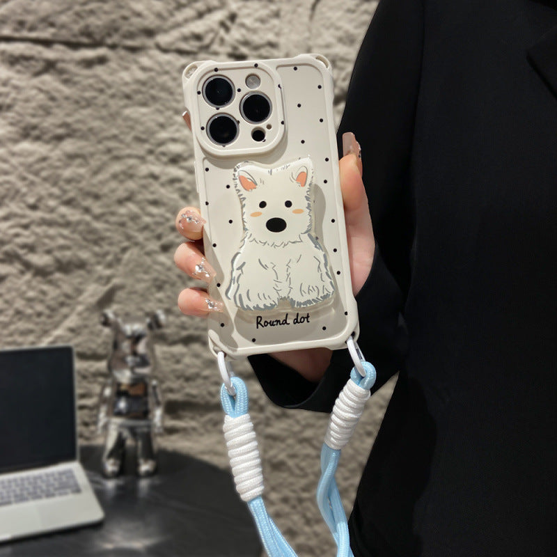 Spotted Cute Puppy Phone Case Drop-resistant Four Corners