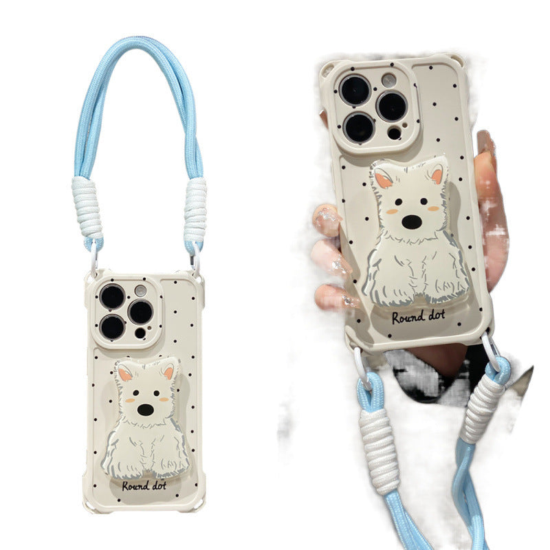 Spotted Cute Puppy Phone Case Drop-resistant Four Corners