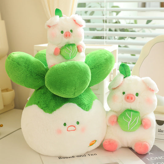 Creative Cute Vegetable Pig Doll Pillow Plush Toy